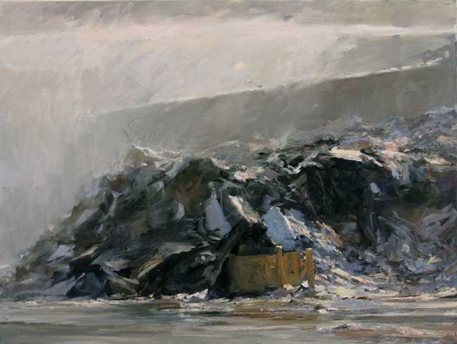 Michael Kareken's Scrap Paper Pile and Water Cannon